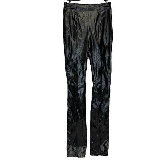 SBetro Suzanne Betro‎ Faux Leather Front Slit Skinny Pants Size S - Picture 1 of 12